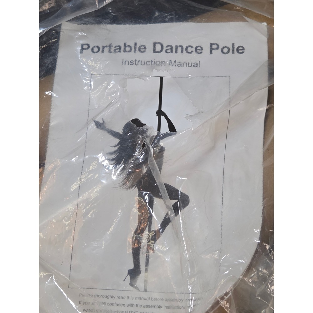 Portable Dance‎ Pole Home Fitness Professional Exercise Kit Chrome Silver Gold